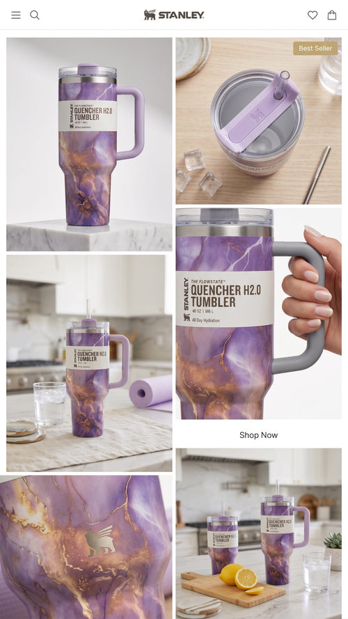Premium Purple Sports Water Bottle